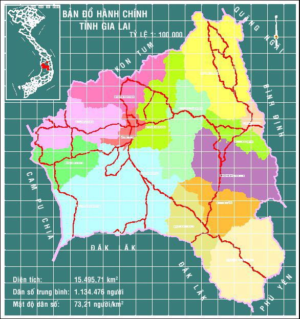 bản đồ Gia Lai
