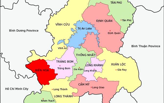 Bản đồ Đồng Nai