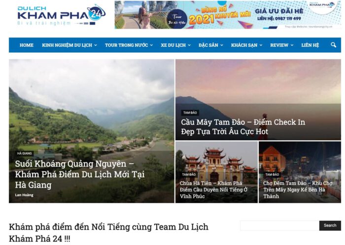 Du lịch Đà Nẵng nên tham khảo kinh nghiệm trên Dulichkhampha24.com 4 Trang chủ Dulichkhampha24.com luôn cập nhật tin tức du lịch mỗi ngày