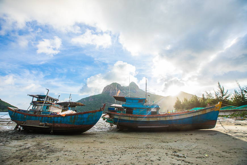 Strandpauzes op die Con Dao-eilande