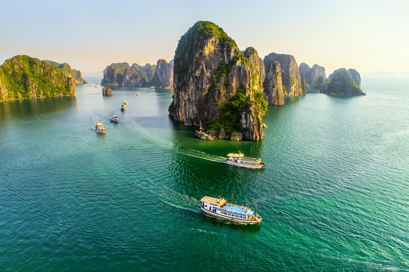 Landscape of Halong Bay in Quang Ninh, Vietnam